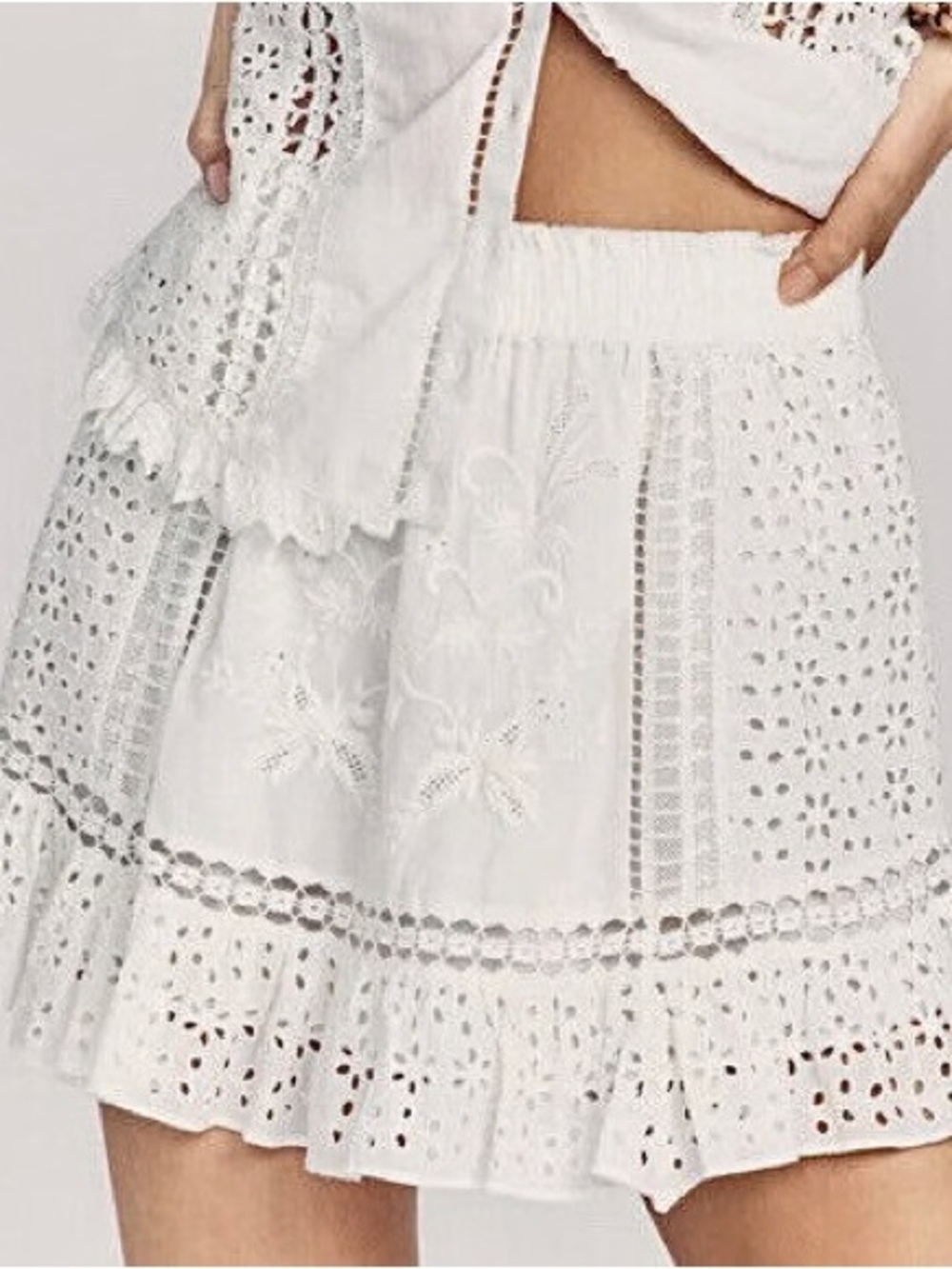 Loveshackfancy Baydar Mini Skirt